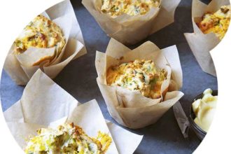 muffin aux poireaux et bleu