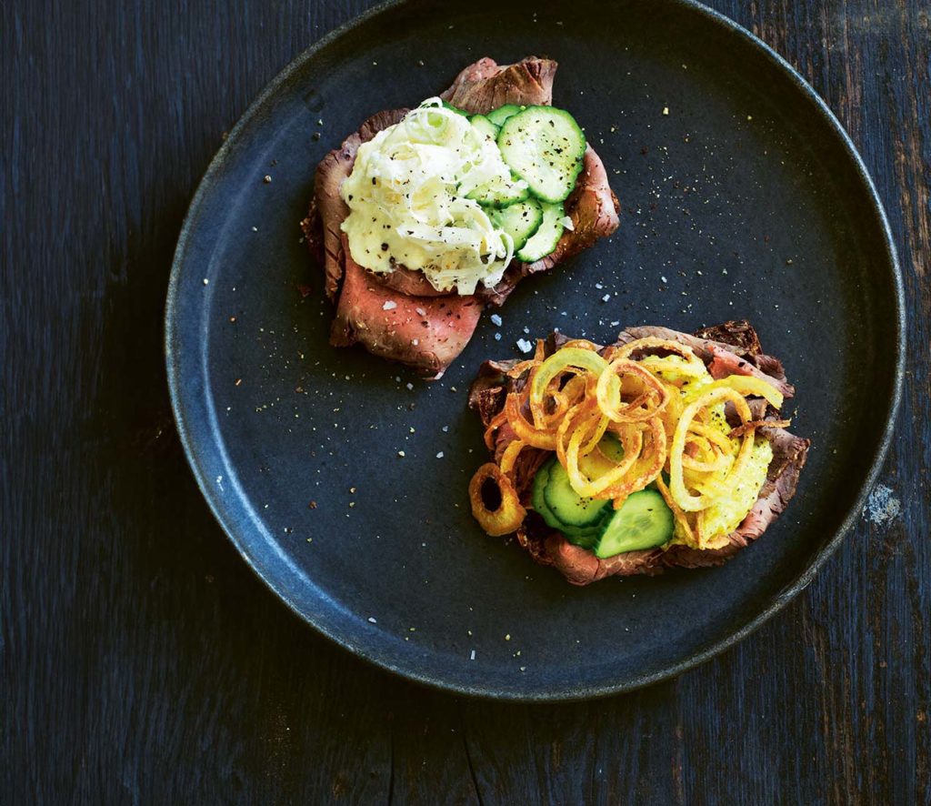 Smørrebrød de bœuf - deux façons de faire