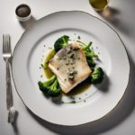 Turbot à la vinaigrette de truffe et salade de brocoli