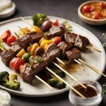 Brochettes de boeuf et de légumes